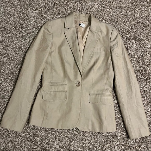 J. Crew Jackets & Blazers - J Crew tan cotton blazer